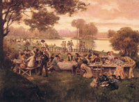 DENMARK LUNCHEON ON THE GRASS ARTIST PAINTING REPRODUCTION HANDMADE CANVAS REPRO