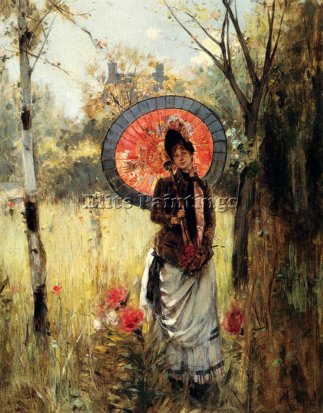 ALBERT LYNCH A SUMMER STROLL ARTIST PAINTING REPRODUCTION HANDMADE CANVAS REPRO