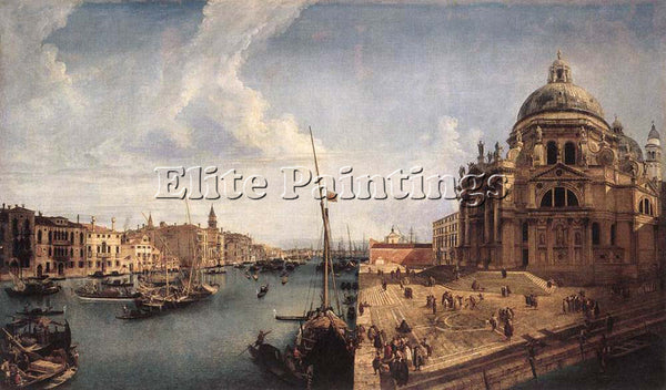 MICHELE MARIESCHI THE GRAND CANAL NEAR THE SALUTE ARTIST PAINTING REPRODUCTION