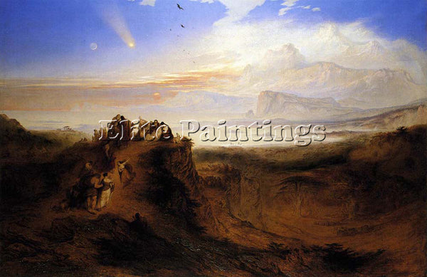 JOHN MARTIN THE EVE OF THE DELUGE ARTIST PAINTING REPRODUCTION HANDMADE OIL DECO