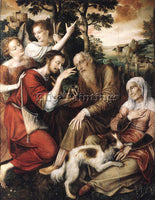 JAN MASSYS THE HEALING OF TOBIT ARTIST PAINTING REPRODUCTION HANDMADE OIL CANVAS