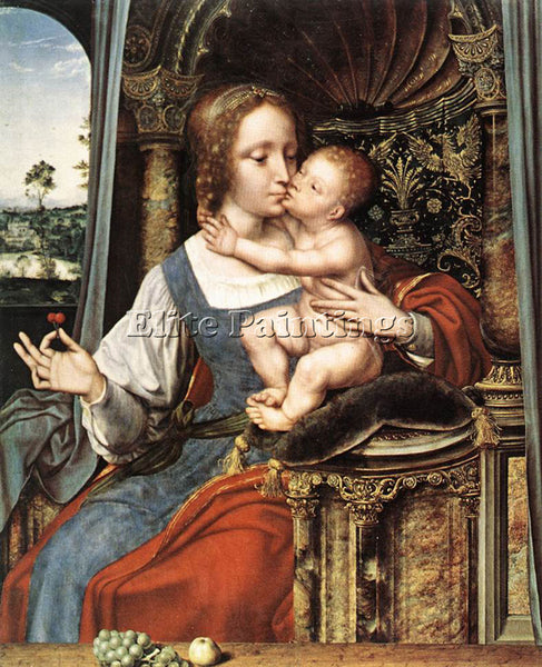 QUENTIN MASSYS VIRGIN AND CHILD ARTIST PAINTING REPRODUCTION HANDMADE OIL CANVAS