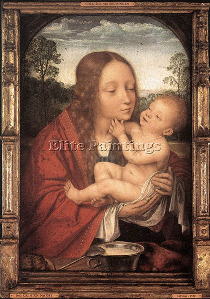 QUENTIN MASSYS VIRGIN AND CHILD IN A LANDSCAPE ARTIST PAINTING REPRODUCTION OIL