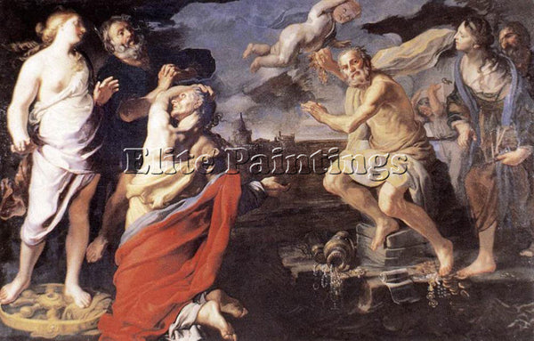 ITALIAN MEI BERNARDINO ALLEGORY OF FORTUNE ARTIST PAINTING REPRODUCTION HANDMADE