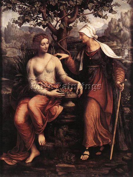 FRENCH MELZI FRANCESCO POMONA AND VERTUMNUS ARTIST PAINTING HANDMADE OIL CANVAS
