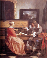 GABRIEL METSU MAN AND WOMAN SITTING AT THE VIRGINAL 1 ARTIST PAINTING HANDMADE