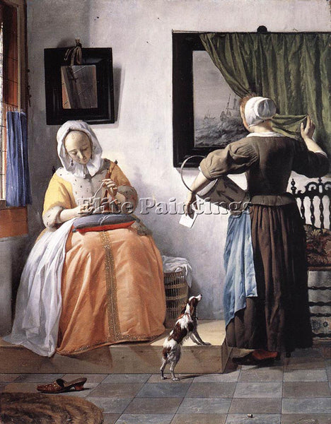 GABRIEL METSU WOMAN READING A LETTER 1 ARTIST PAINTING REPRODUCTION HANDMADE OIL