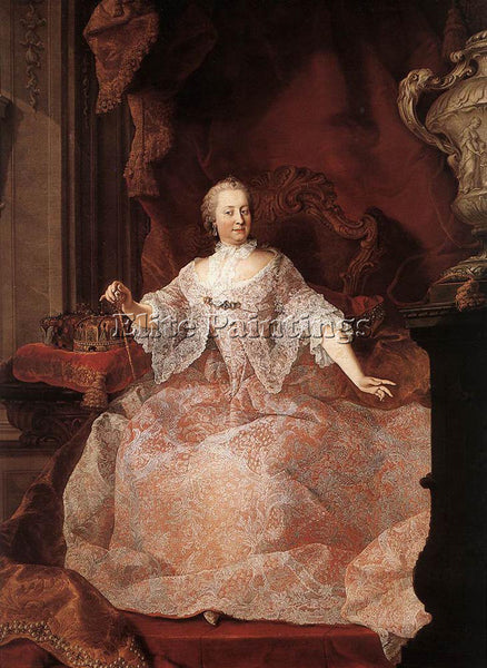 MARTIN VAN II MEYTENS EMPRESS MARIA THERESA ARTIST PAINTING HANDMADE OIL CANVAS