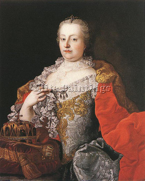 MARTIN VAN II MEYTENS QUEEN MARIA THERESIA 1750 ARTIST PAINTING REPRODUCTION OIL