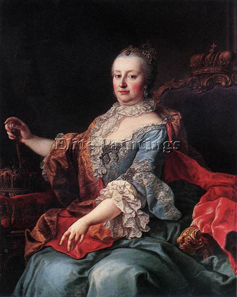 MARTIN VAN II MEYTENS QUEEN MARIA THERESIA ARTIST PAINTING REPRODUCTION HANDMADE