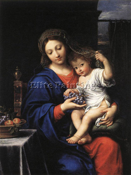 ITALIAN MIGNARD PIERRE THE VIRGIN OF THE GRAPES ARTIST PAINTING REPRODUCTION OIL