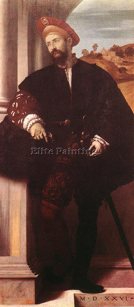 MORETTO DA BRESCIA PORTRAIT OF A MAN 1526 ARTIST PAINTING REPRODUCTION HANDMADE