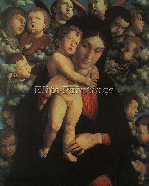 ANDREA MANTEGNA MADONNA AND CHILD WITH CHERUBS ARTIST PAINTING REPRODUCTION OIL