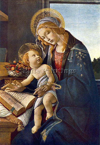 SANDRO BOTTICELLI MADONNA WITH THE BOOK ARTIST PAINTING REPRODUCTION HANDMADE