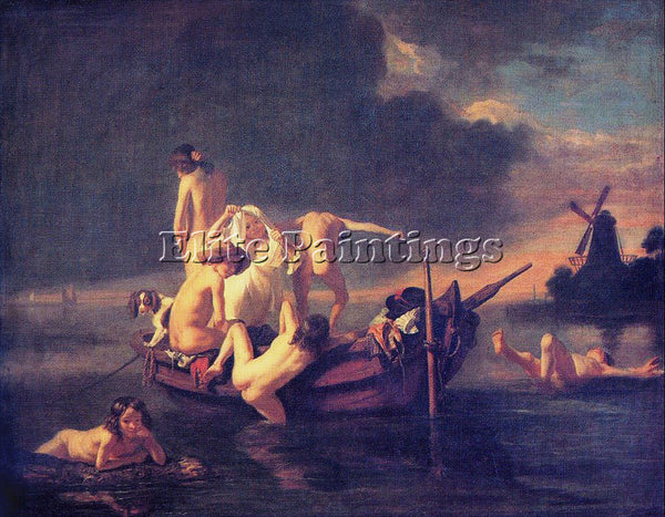 NICOLAES MAES BATHING ARTIST PAINTING REPRODUCTION HANDMADE OIL CANVAS REPRO ART