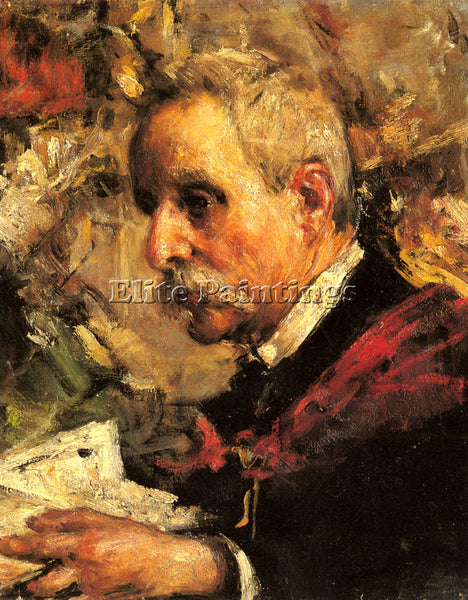 ANTONIO MANCINI A PORTRAIT OF THE ARTISTS FATHER ARTIST PAINTING HANDMADE CANVAS