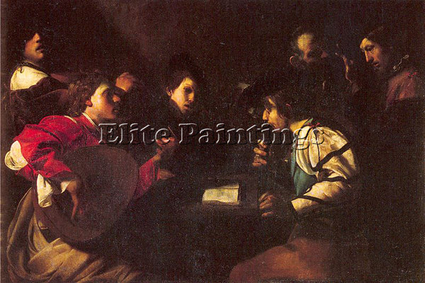 ITALIAN MANFREDI BARTOLOMEO ITALIAN APPROX 1580 1621 ARTIST PAINTING HANDMADE