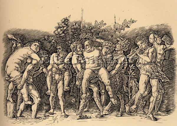 ANDREA MANTEGNA BACCHANAL WITH SILENUS ARTIST PAINTING REPRODUCTION HANDMADE OIL