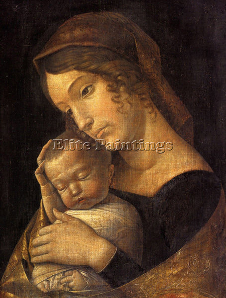 ANDREA MANTEGNA MADONNA WITH CHILD ARTIST PAINTING REPRODUCTION HANDMADE OIL ART
