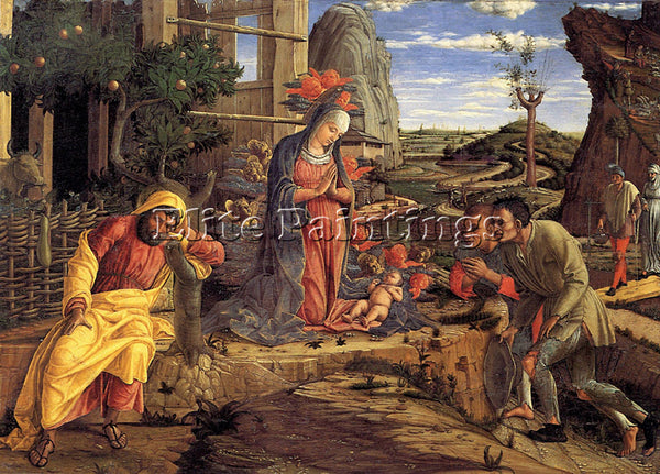 ANDREA MANTEGNA THE ADORATION OF THE SHEPHERDS ARTIST PAINTING REPRODUCTION OIL