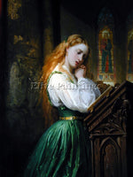 BRITISH MARGARITTE IN THE CATHEDRAL ARTIST PAINTING REPRODUCTION HANDMADE OIL