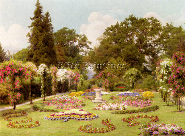 GEORGE MARKS MARKS GEORGE THE ROSE GARDEN ARTIST PAINTING REPRODUCTION HANDMADE