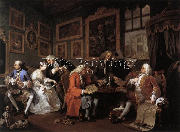 WILLIAM HOGARTH MARRIAGE A LA MODE ARTIST PAINTING REPRODUCTION HANDMADE OIL ART