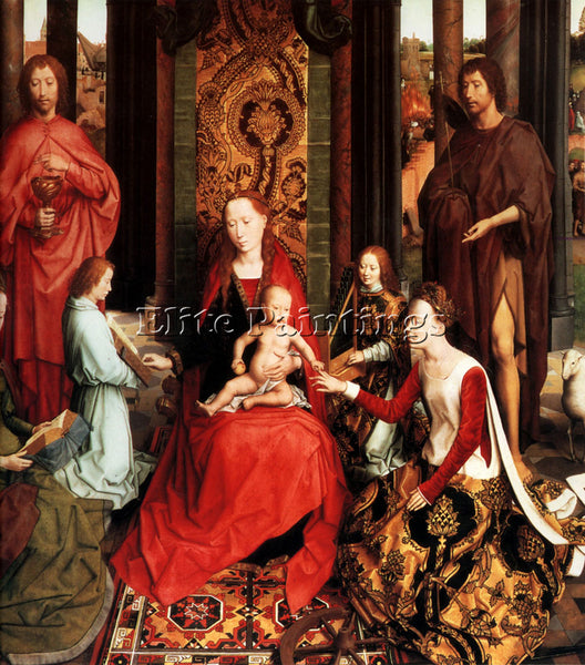 HANS MEMLING MARRIAGE OF ST CATHERINE ARTIST PAINTING REPRODUCTION HANDMADE OIL