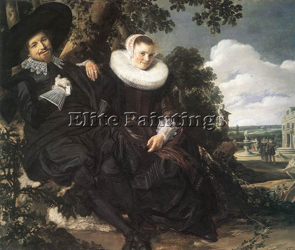 FRANS HALS MARRIED COUPLE IN A GARDEN ARTIST PAINTING REPRODUCTION HANDMADE OIL