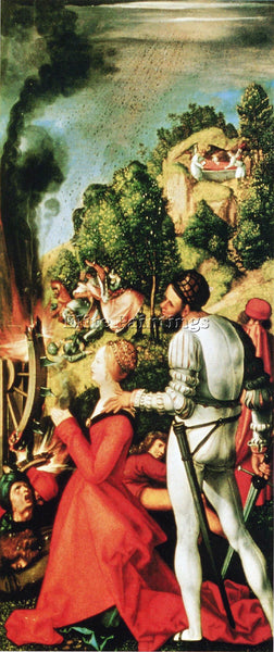 DURER MARTYRDOM OF ST CATHERINE ARTIST PAINTING REPRODUCTION HANDMADE OIL CANVAS