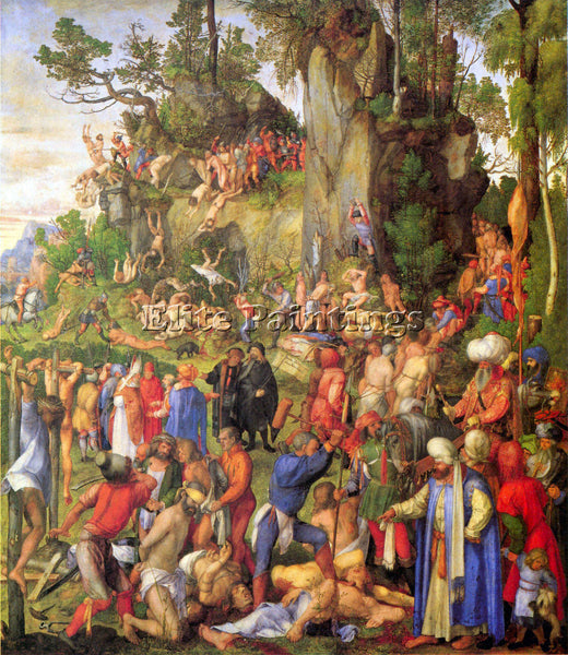DURER MARTYRDOM OF TEN THOUSAND CHRISTIANS 1  ARTIST PAINTING REPRODUCTION OIL