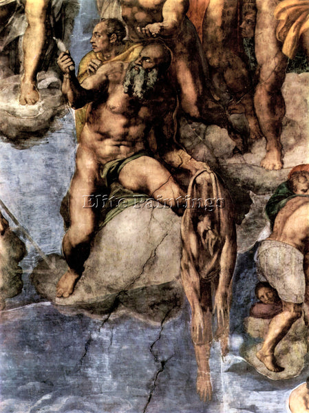 MICHELANGELO MARTYRS WITH HUMAN SKIN ARTIST PAINTING REPRODUCTION HANDMADE OIL