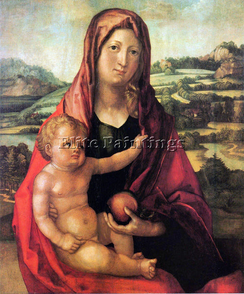 DURER MARY WITH CHILD AGAINST A LANDSCAPE ARTIST PAINTING REPRODUCTION HANDMADE