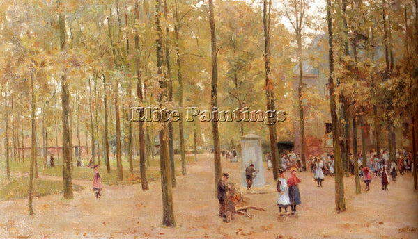 ANTON MAUVE THE BRINK IN LAREN WITH CHILDREN PLAYING ARTIST PAINTING HANDMADE