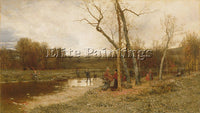 JERVIS MCENTEE SATURDAY AFTERNOON ARTIST PAINTING REPRODUCTION HANDMADE OIL DECO