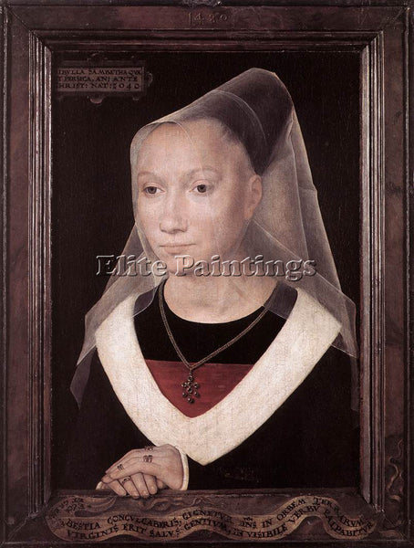 HANS MEMLING PORTRAIT OF A YOUNG WOMAN 1480 ARTIST PAINTING HANDMADE OIL CANVAS