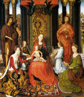 HANS MEMLING THE MYSTIC MARRIAGE OF ST CATHERINE OF ALEXANDRIA PAINTING HANDMADE