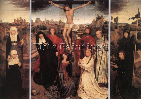 HANS MEMLING TRIPTYCH OF JAN CRABBE ARTIST PAINTING REPRODUCTION HANDMADE OIL