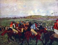 DEGAS MEN S RIDERS BEFORE THE START 2 ARTIST PAINTING REPRODUCTION HANDMADE OIL