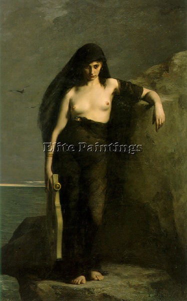 MENGIN CHARLES AUGUST SAPPHO ARTIST PAINTING REPRODUCTION HANDMADE CANVAS REPRO