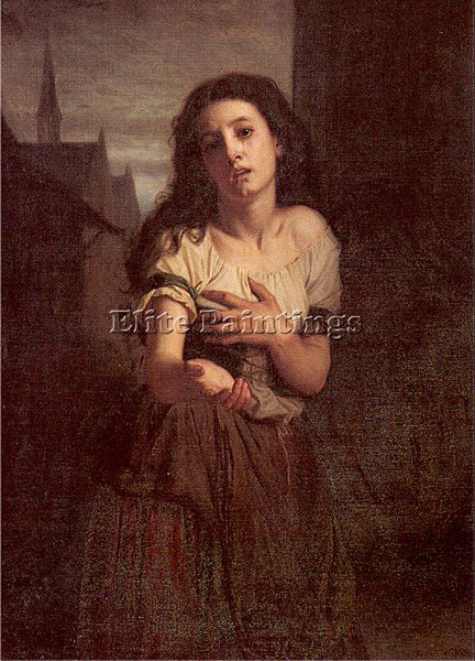 FRENCH MERLE HUGUES FRENCH 1823 1881 ARTIST PAINTING REPRODUCTION HANDMADE OIL