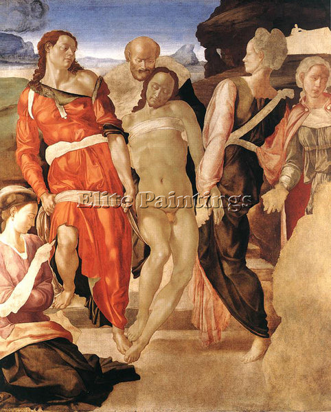 MICHELANGELO ENTOMBMENT ARTIST PAINTING REPRODUCTION HANDMADE CANVAS REPRO WALL