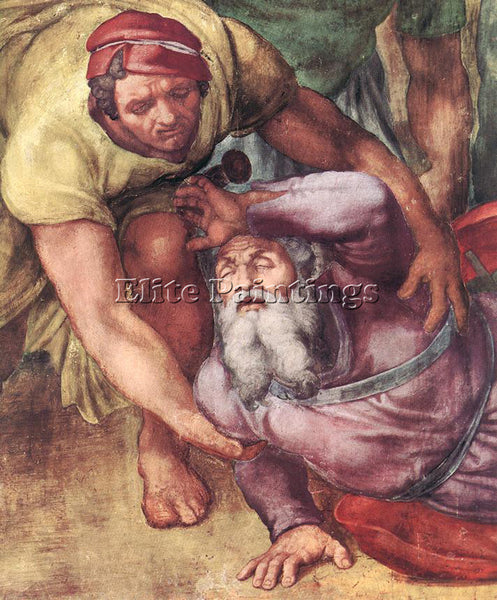 MICHELANGELO THE CONVERSION OF SAUL DETAIL4 ARTIST PAINTING HANDMADE OIL CANVAS
