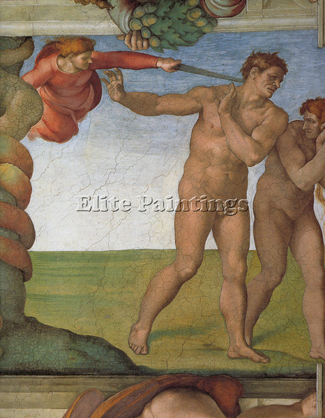 MICHELANGELO  SISTINE CHAPEL CEILING GENESIS FALL AND EXPULSION FROM PARADISE