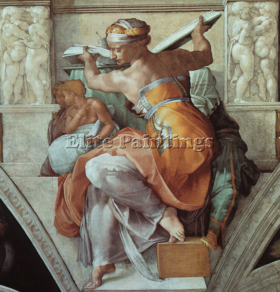 MICHELANGELO MICH ARTIST PAINTING REPRODUCTION HANDMADE CANVAS REPRO WALL DECO