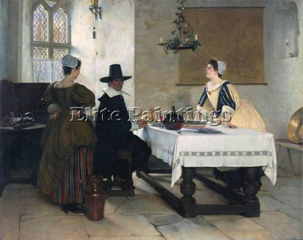 FRANCIS DAVIS MILLET BETWEEN TWO FIRES ARTIST PAINTING REPRODUCTION HANDMADE OIL