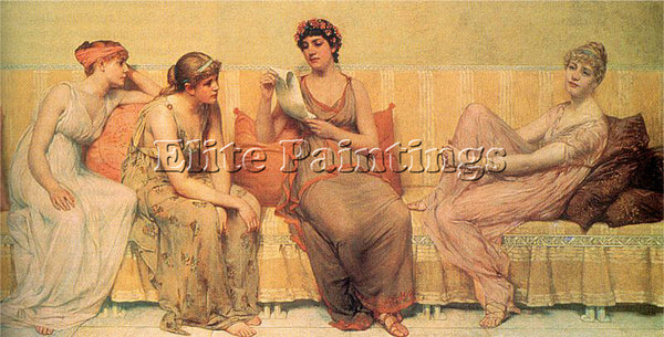 FRANCIS DAVIS MILLET READING THE STORY OF OENONE ARTIST PAINTING HANDMADE CANVAS
