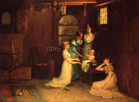FRANCIS DAVIS MILLET MILLET FRANCIS DAVID PLAYING WITH BABY ARTIST PAINTING OIL