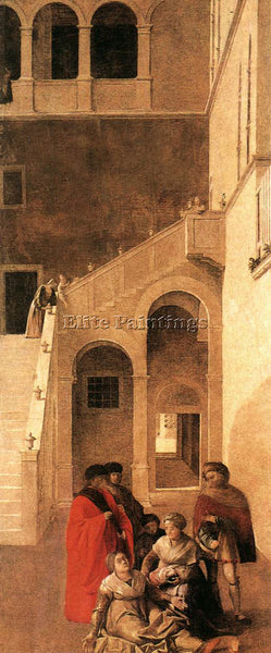 ITALIAN MIRACLE OF THE RELIC OF THE HOLY CROSS ARTIST PAINTING REPRODUCTION OIL
