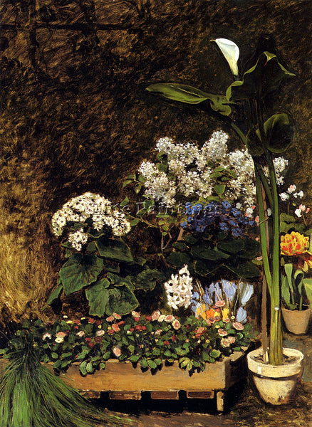 RENOIR MIXED SPRING FLOWERS ARTIST PAINTING REPRODUCTION HANDMADE OIL CANVAS ART